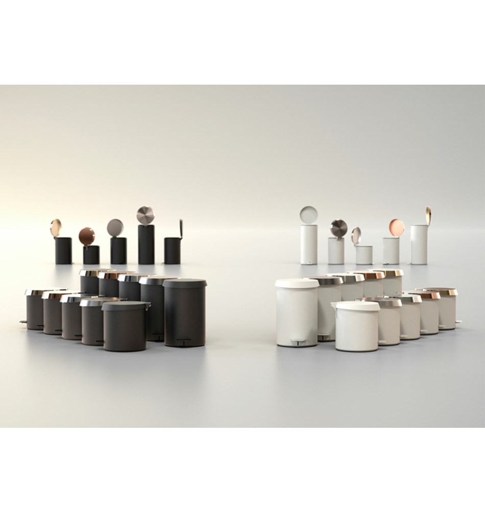 FROST Контейнер для мусора 250 » белый / матовый Нержавеющая сталь Белый / матовый N3001-BW  - Вид №2