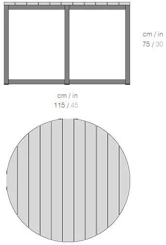 Sachi Круглый обеденный стол из алюминия и дерева Spikes sun-id-1507060 - Вид №5
