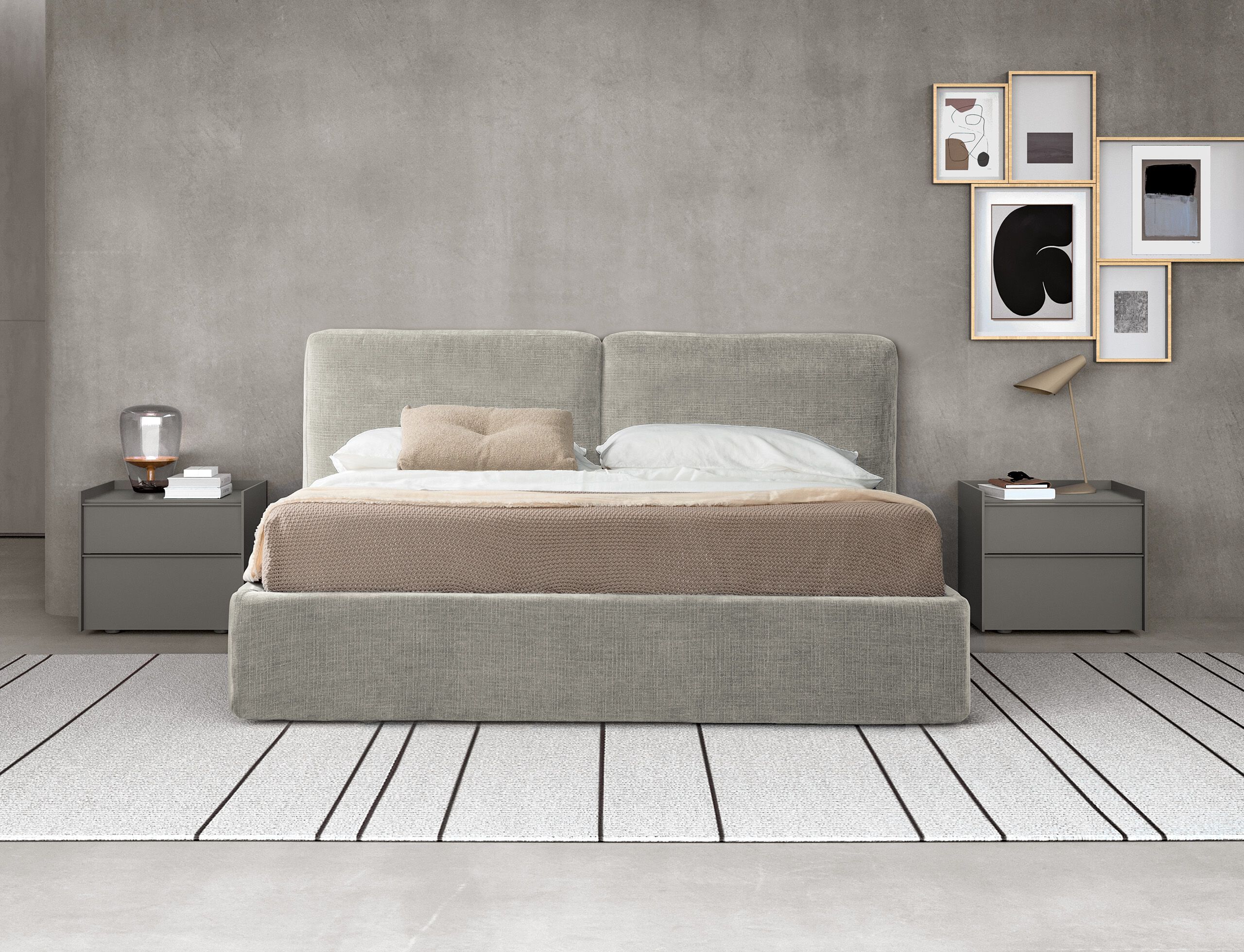 Двуспальная кровать из ткани Adok CLOUD ARCH-00116246 - Вид №4