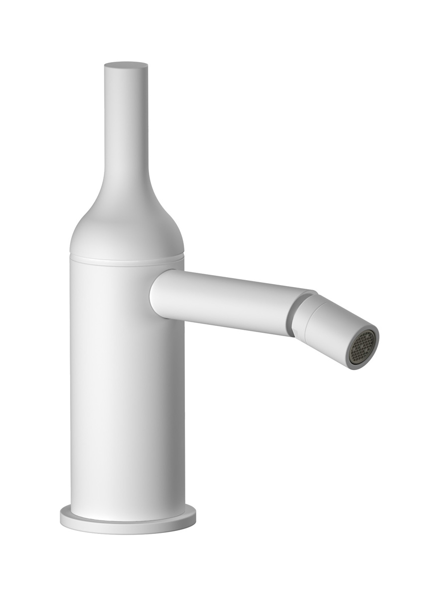 Смеситель для биде на 1 отверстие в комплекте с донным клапаном. WE ARE IB bi220bo Matt White Batlo