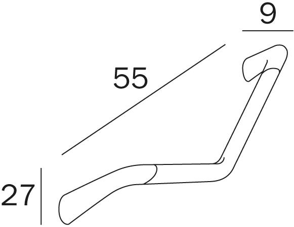 INDA® Поручень металлический фиксированный Confort Ah992a - Вид №1