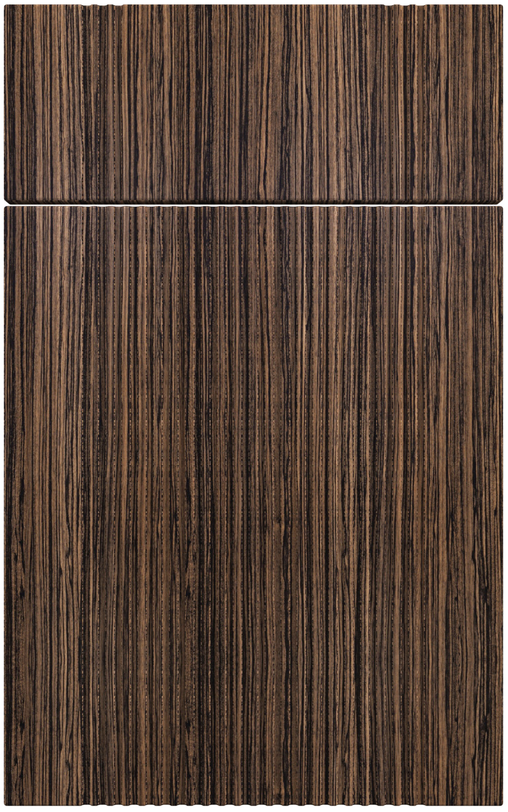 Фасады для кухни Модерн Фрезеровка «Риффель» Зебрано темное №119 SIDAK SIST567-13322