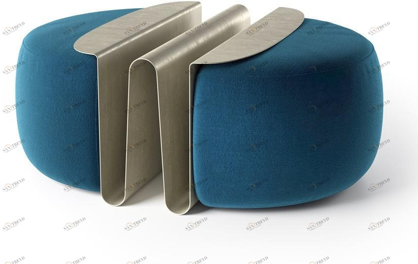 Natuzzi Круглый пуф с полкой для журналов Deep sun-id-1482697