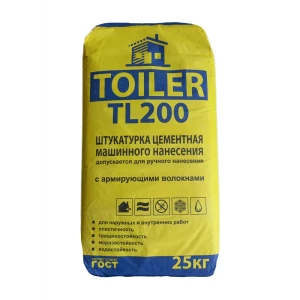 Штукатурка цементная механизированная Toiler TL200 25 кг 84858028 STLM-2037653