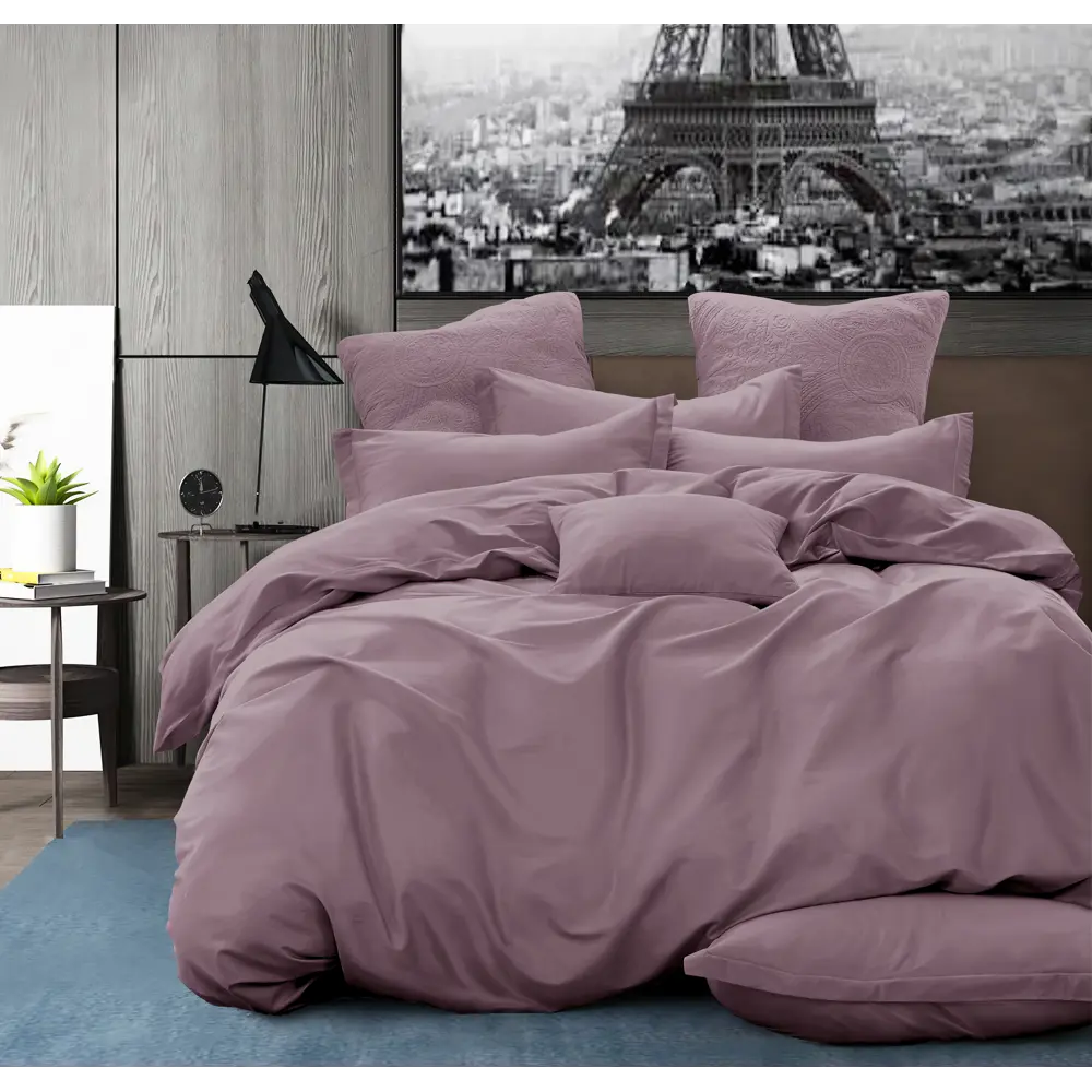 Простыня Cottonika Гамма А 160x200x20 см бязь на резинке черничный STLM-2180716 - Вид №2