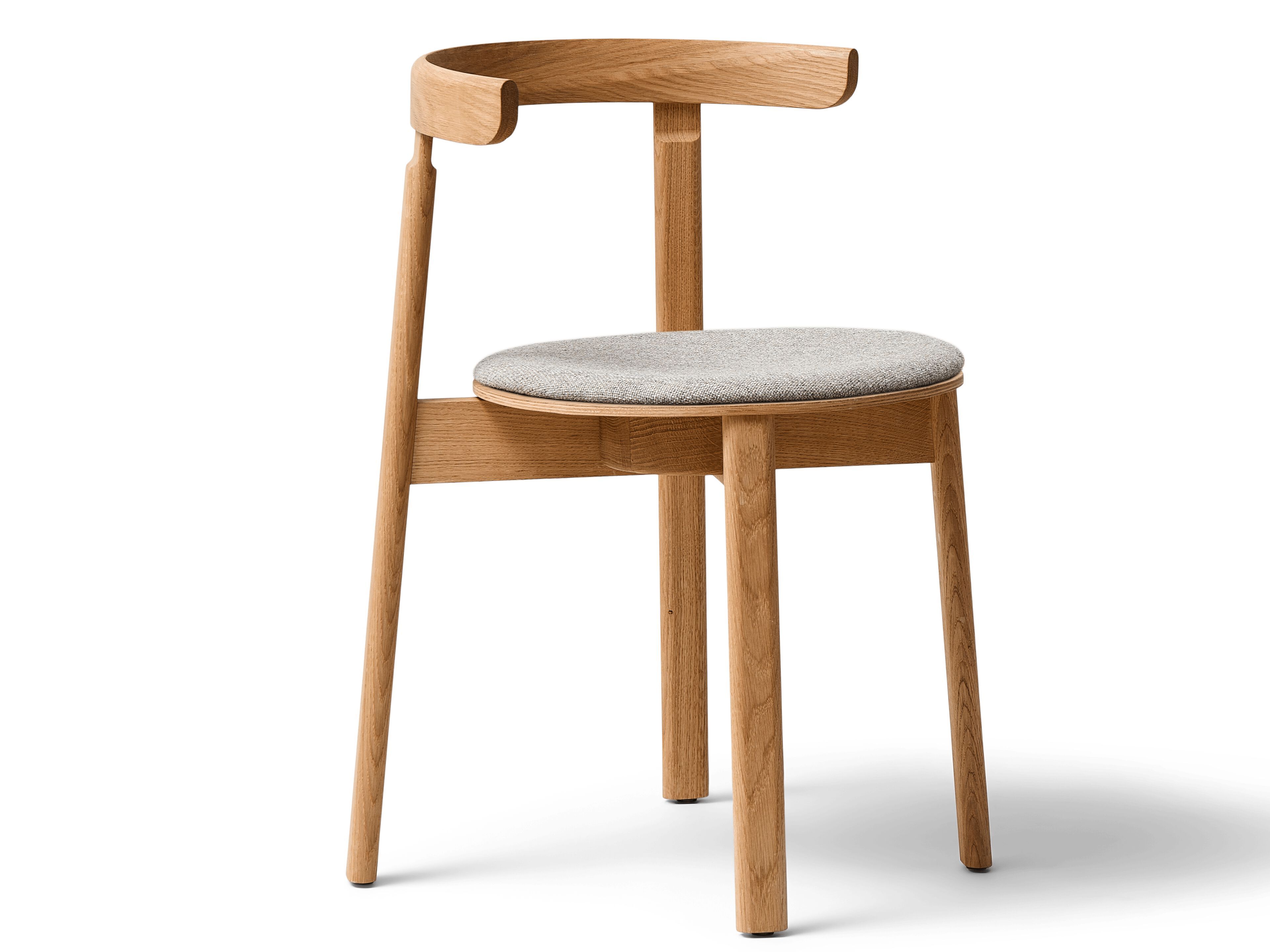 Штабелируемый дубовый стул с мягким сиденьем Form & Refine Lunar ARCH-00070395