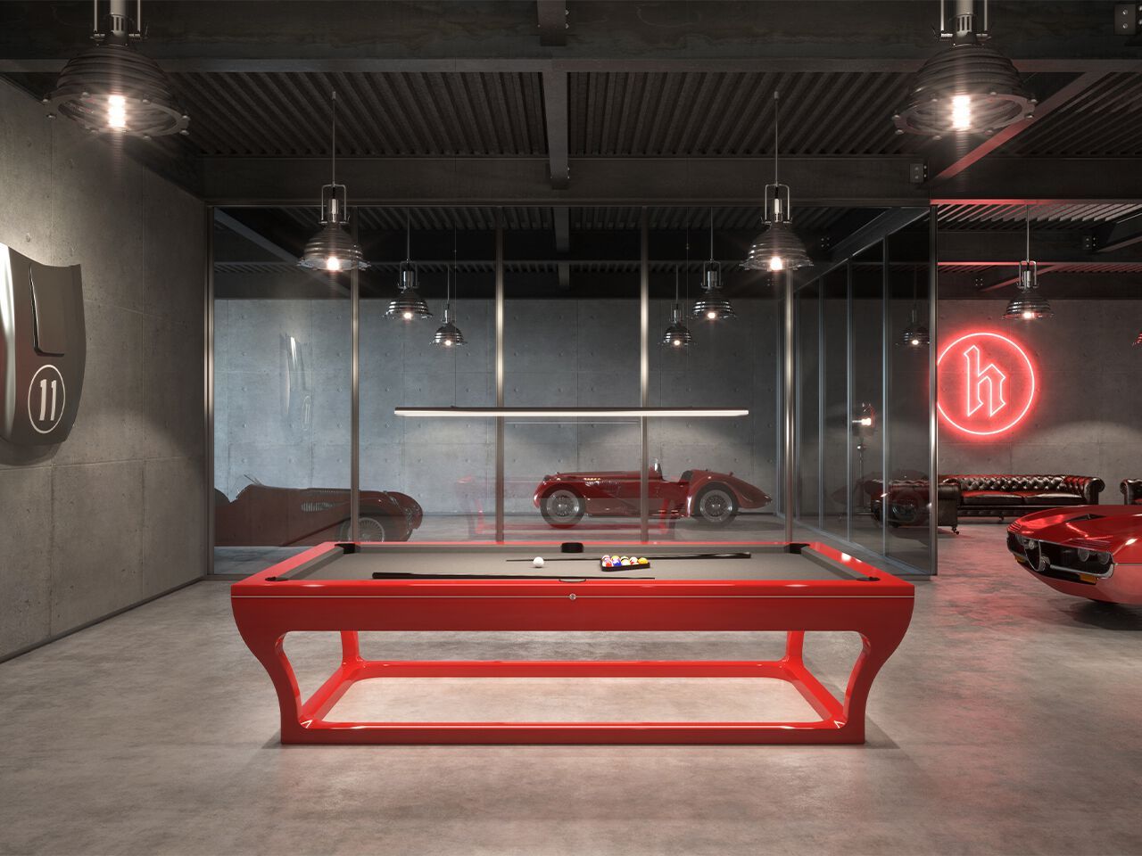 Деревянный прямоугольный бильярдный стол Hermelin biliardi современные игровые столы ARCH-00086821 - Вид №4