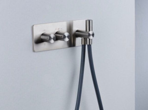 Термостатический смеситель для душа из нержавеющей стали с ручным душем