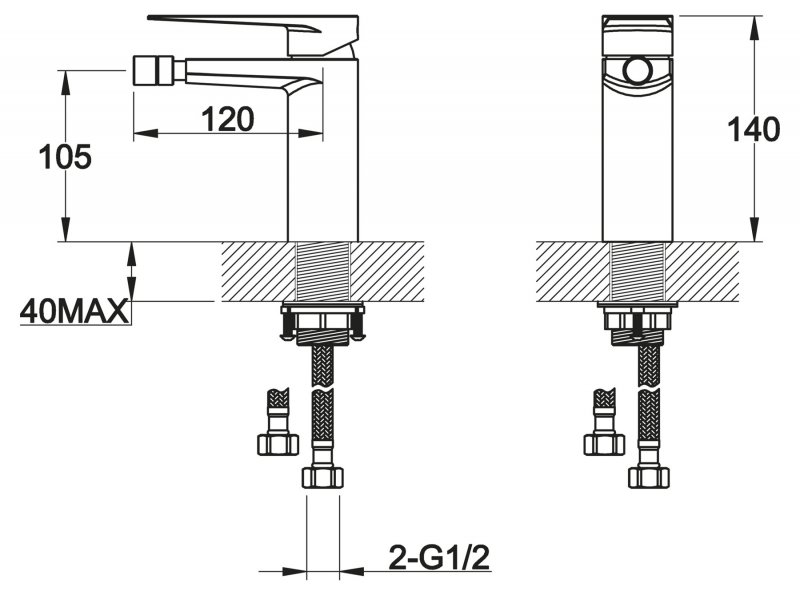 Смеситель для биде CARIN CAR-BD-CRM BELBAGNO  - Вид №1