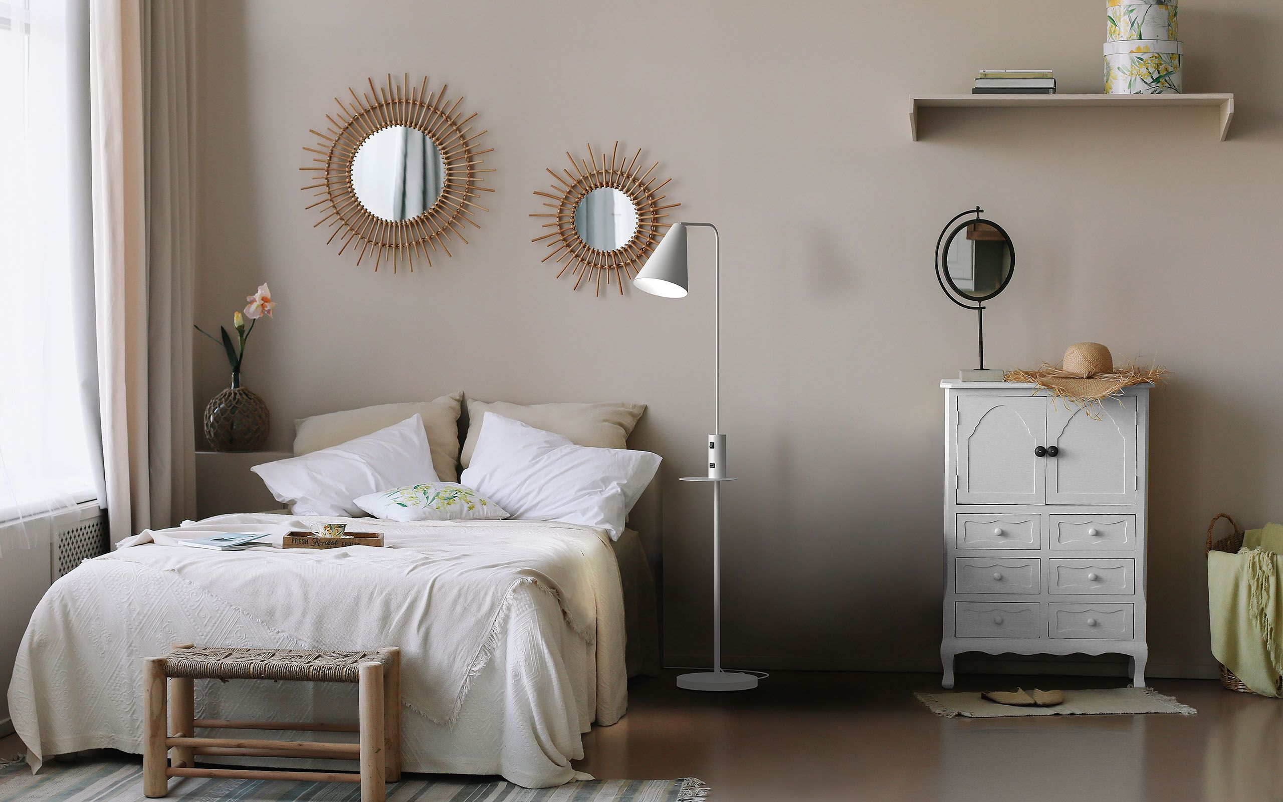 Металлический торшер с разъемом USB Valaisin Grönlund Vigo USB ARCH-00128051 - Вид №7