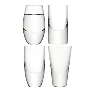 Набор из 4 стопок для водки 52-55 мл Lulu LSA INTERNATIONAL LULU 00-3863164 Прозрачный