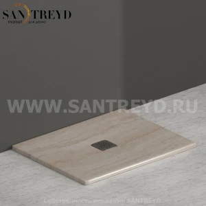 DT072SB Душевой поддон 90x72 керамический Globo