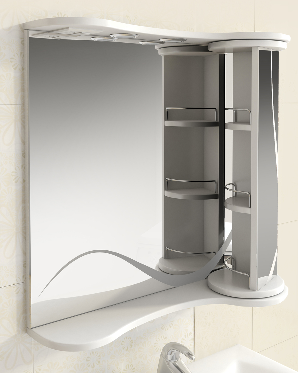 Зеркало Callao 700700⨉250⨉700 мм белый VIGO sun-id-665116 - Вид №1