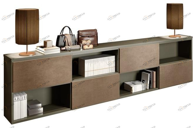 Caroti Стеллаж низкий открытый из лакированной древесины для офиса Concept 303 - bold