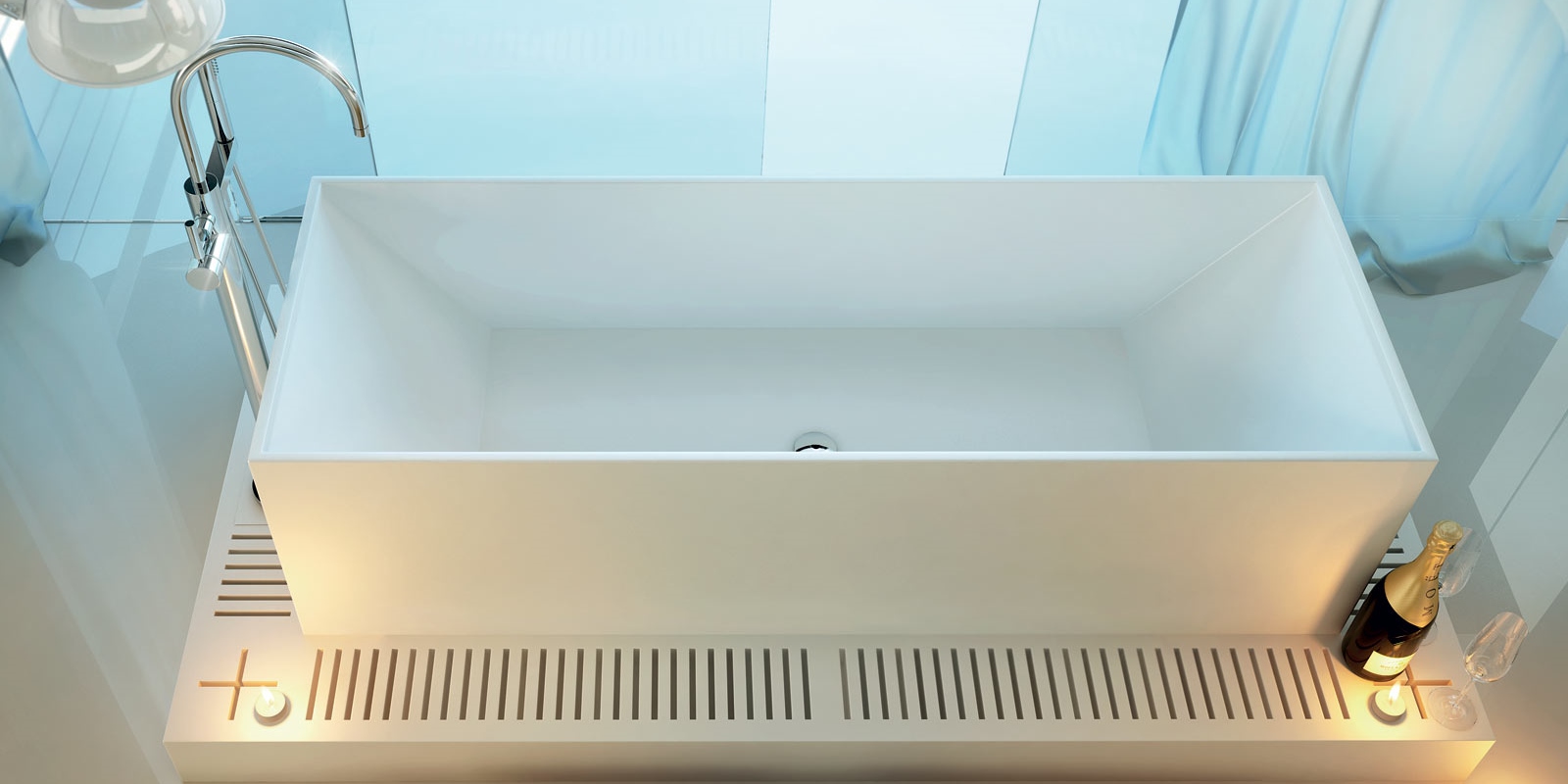 Design Ванна из Corian 1800x780x500 Tank 19 белая MOMA Design TK191S1800 - Вид №2