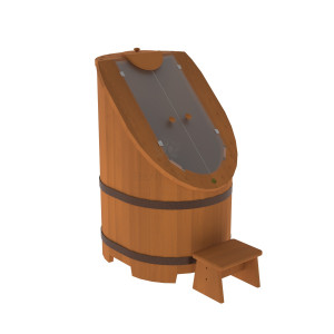 1742 Фитобочка со стеклом "Премиум" цвет коньяк, фурнитура 064 Alyarus