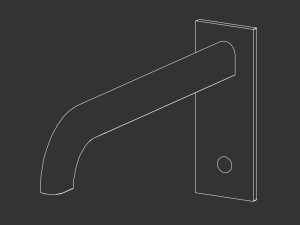 Дозирующий носик из нержавеющей стали для настенного умывальника