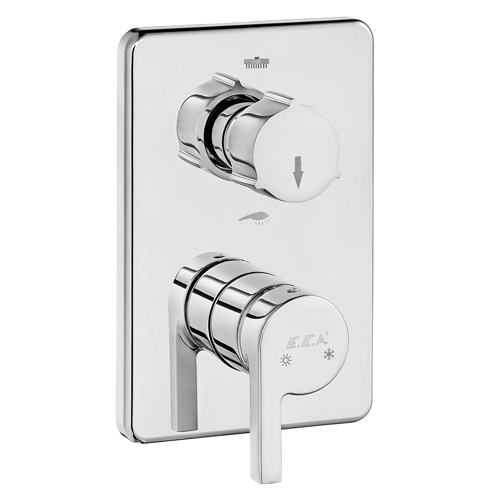 102167201h-kde  Icon Скрытый смеситель для ванны / душа, монтируемый на поверхность - 2-ходовой Eca  - Вид №1