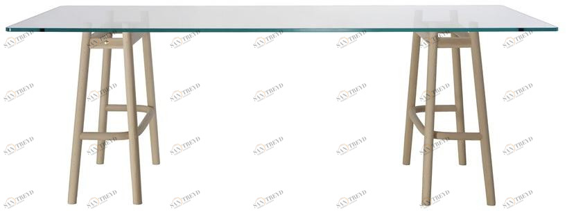 Wiener GTV Design Стол из дерева и стекла Single curve sun-id-1445158