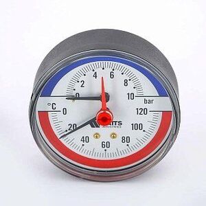 Термоманометр аксиальный F+R818 1/2" 6 бар 120° WATTS