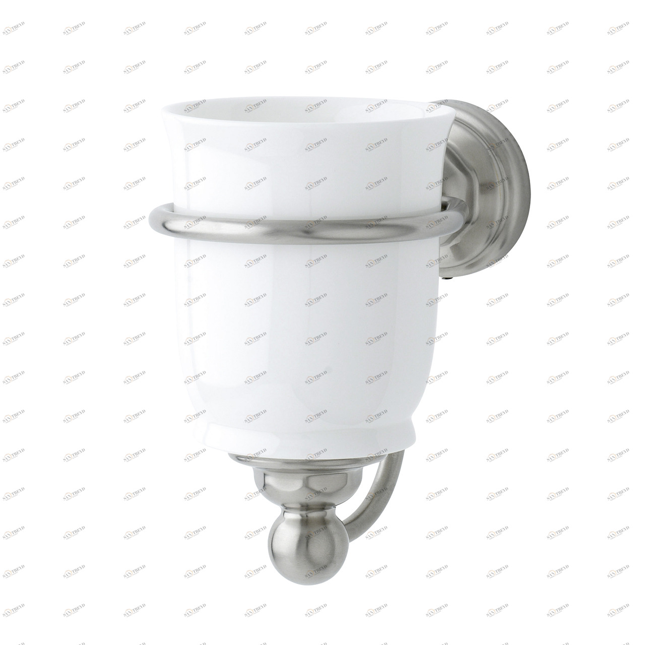 Traditional bathrooms P&R Vintage Zahnputzbecher mit Wandhalterung Pr6925.bn 