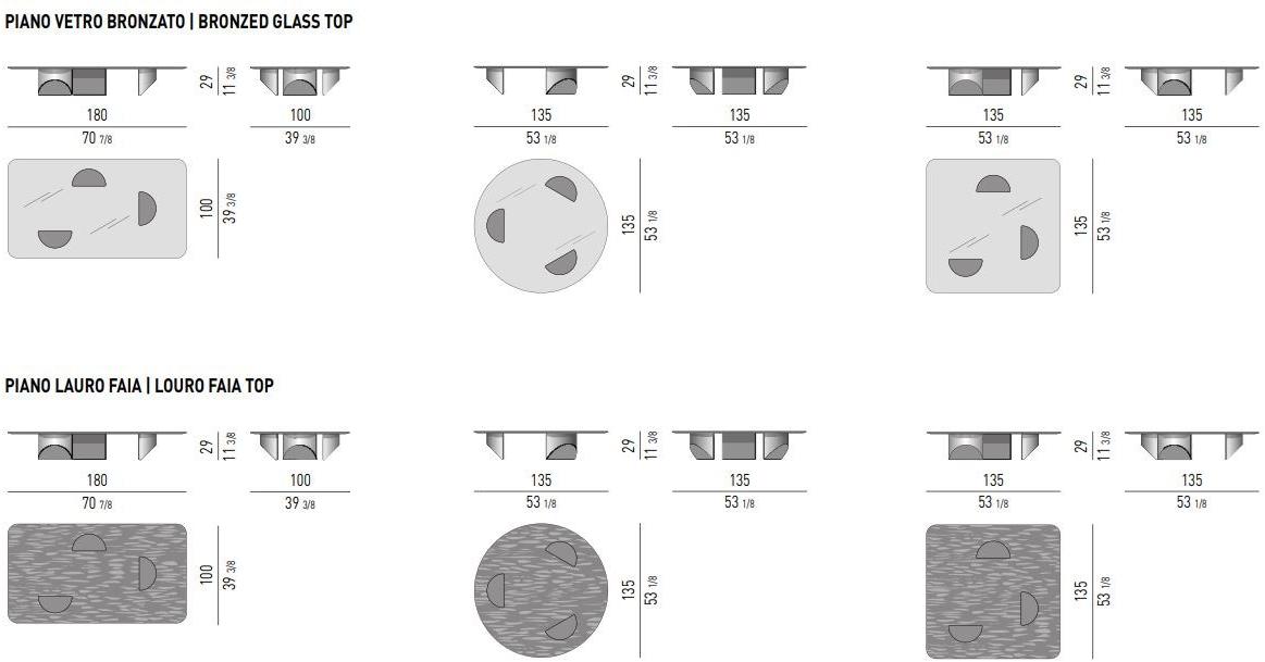 Minotti Низкий квадратный стеклянный журнальный столик Wedge sun-id-1454773 - Вид №2