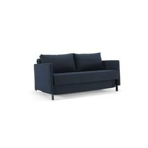Диван Cubed 140 с подушками, подлокотниками Rests и черными ножками, синий