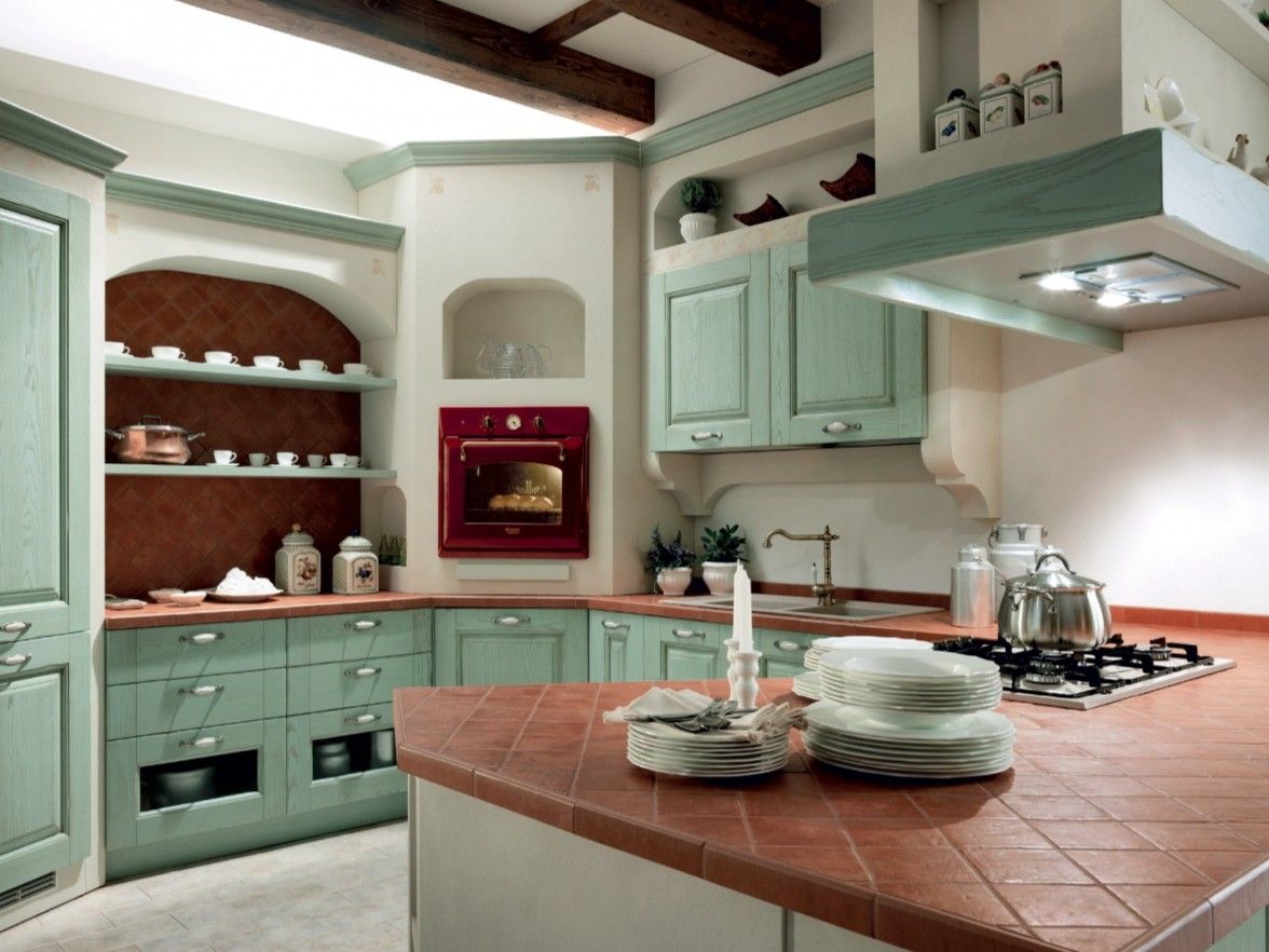 Встроенная кухня из ясеня Floritelli Cucine ARCH-00143109