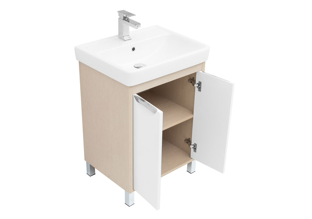 Мебель для ванной Aquanet Гретта 60 New светлый дуб (2 дверцы) 00239426 - Вид №3