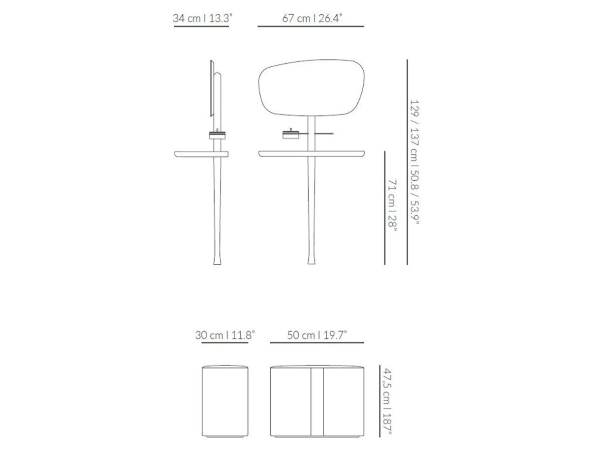 Мебель для туалета из дерева и мрамора Sahara Noir NOMON Moments ARCH-00108945 - Вид №2