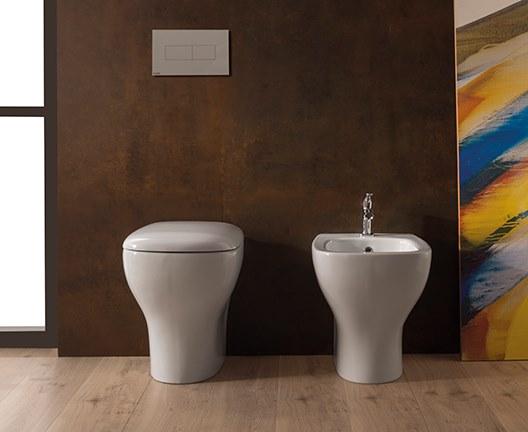 Ge001.bi Приставной унитаз напольный Белый Ceramica Globo Genesis Италия - Вид №2