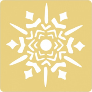 2810900 Трафарет для тиснения бумаги, 65x65 мм, упаковка 1 шт., снежинка Rayher