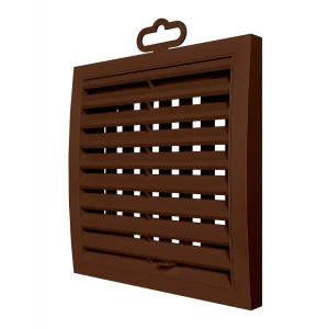 Вентиляционная решетка регулируемая Fonet 150x150 мм пластик цвет коричневый