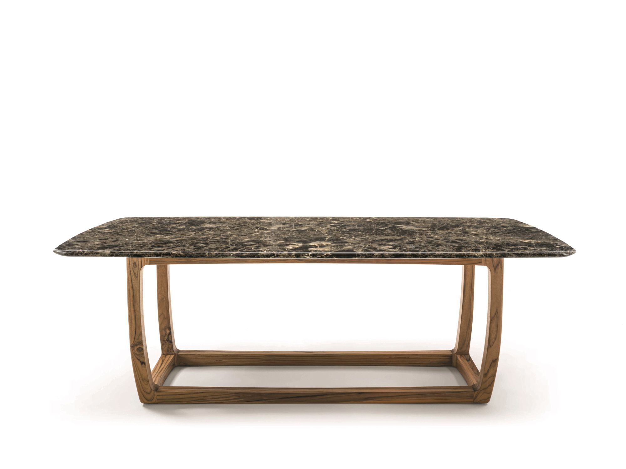 Садовый стол с мраморной столешницей и тиковым основанием Riva 1920 бунгало ARCH-00076182 - Вид №1