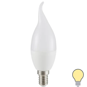 Лампа светодиодная Lexman Candle CF35 E14 175-250 В 7 Вт прозрачная 600 лм теплый белый свет 82991624 STLM-2119782