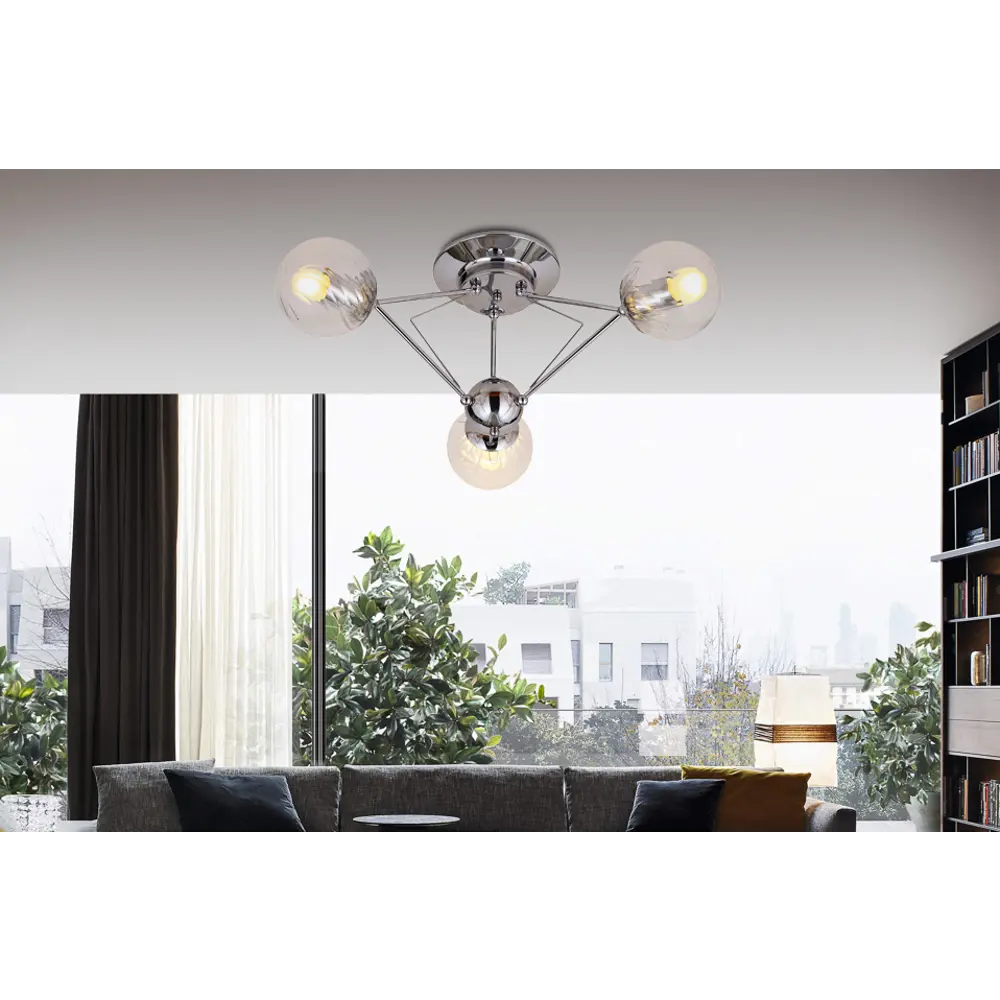 Люстра «Galaxy» 592/3PL 3хЕ27х60 Вт цвет никель Escada STLM-2171006 - Вид №7