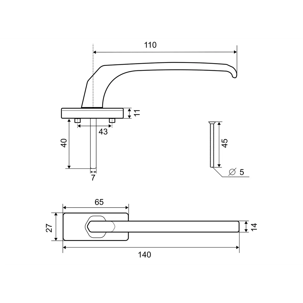 PALLADIUM - Элегантная коричневая ручка для окон с винтами 15818307 STLM-0006452 - Вид №3