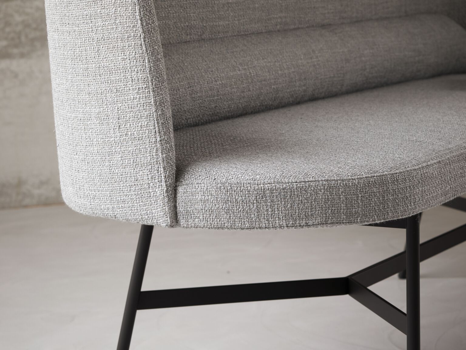 Мягкая скамейка из ткани со спинкой more Harri ARCH-00029666 - Вид №2