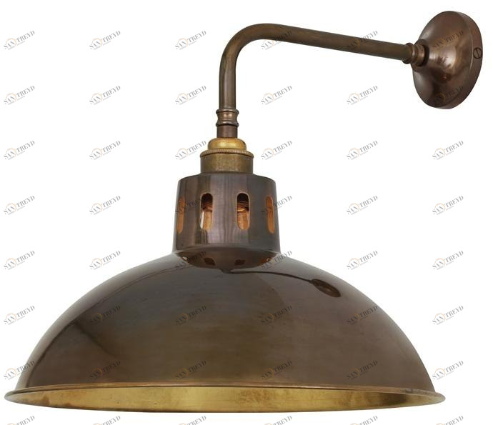 Mullan Lighting Бра с прямым светом ручной работы из латуни Paris industrial Mlwl366 