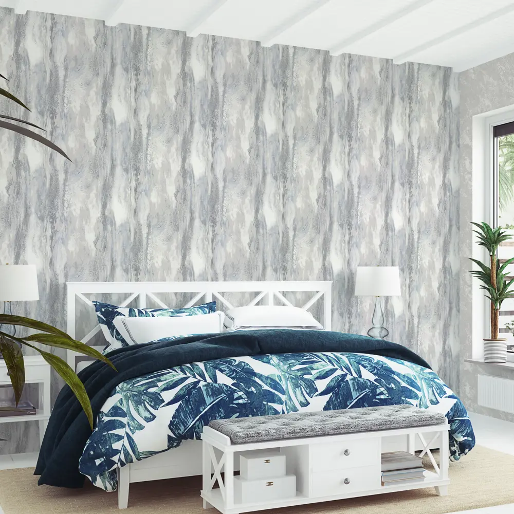 Аспект ру Ниагара - флизелиновые обои темно-серого оттенка для стильного интерьера 87271076 STLM-0824840 - Вид №3