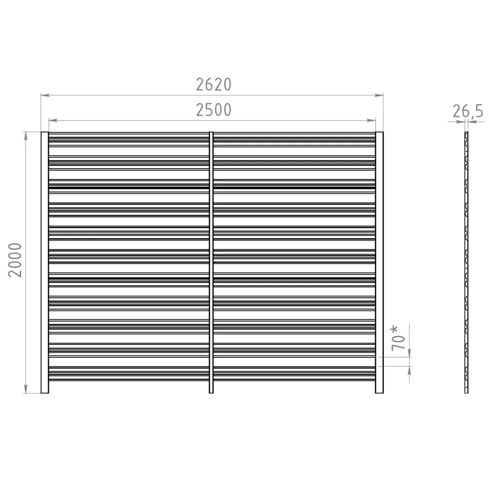Еврожалюзи Горизонт 2.5x2 м RAL 7024 графит 88698255 STLM-2097762 Santreyd  - Вид №3