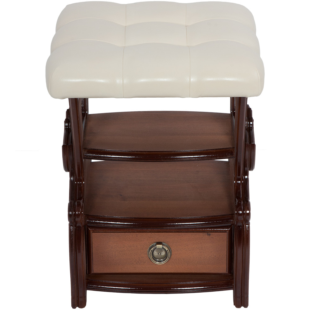 11178 Табурет с ящиком Марта 2 Молочный BOGACHO 4627170342844 - Вид №2