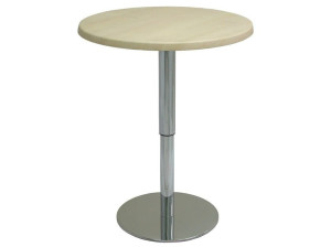 Круглый стол из нержавеющей стали с регулируемой высотой