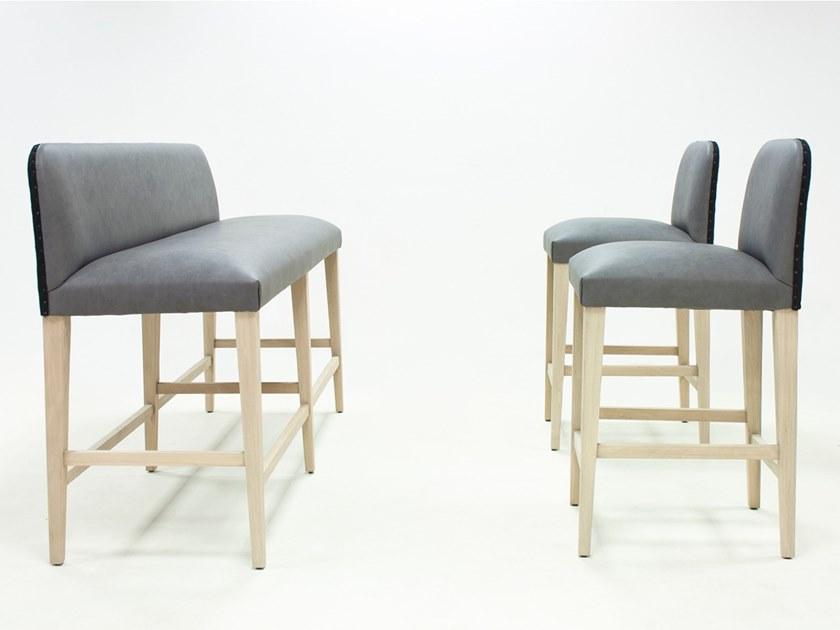 CREARTE COLLECTIONS Высокая кожаная скамья с подставкой для ног Mauro essence 81 - Вид №2