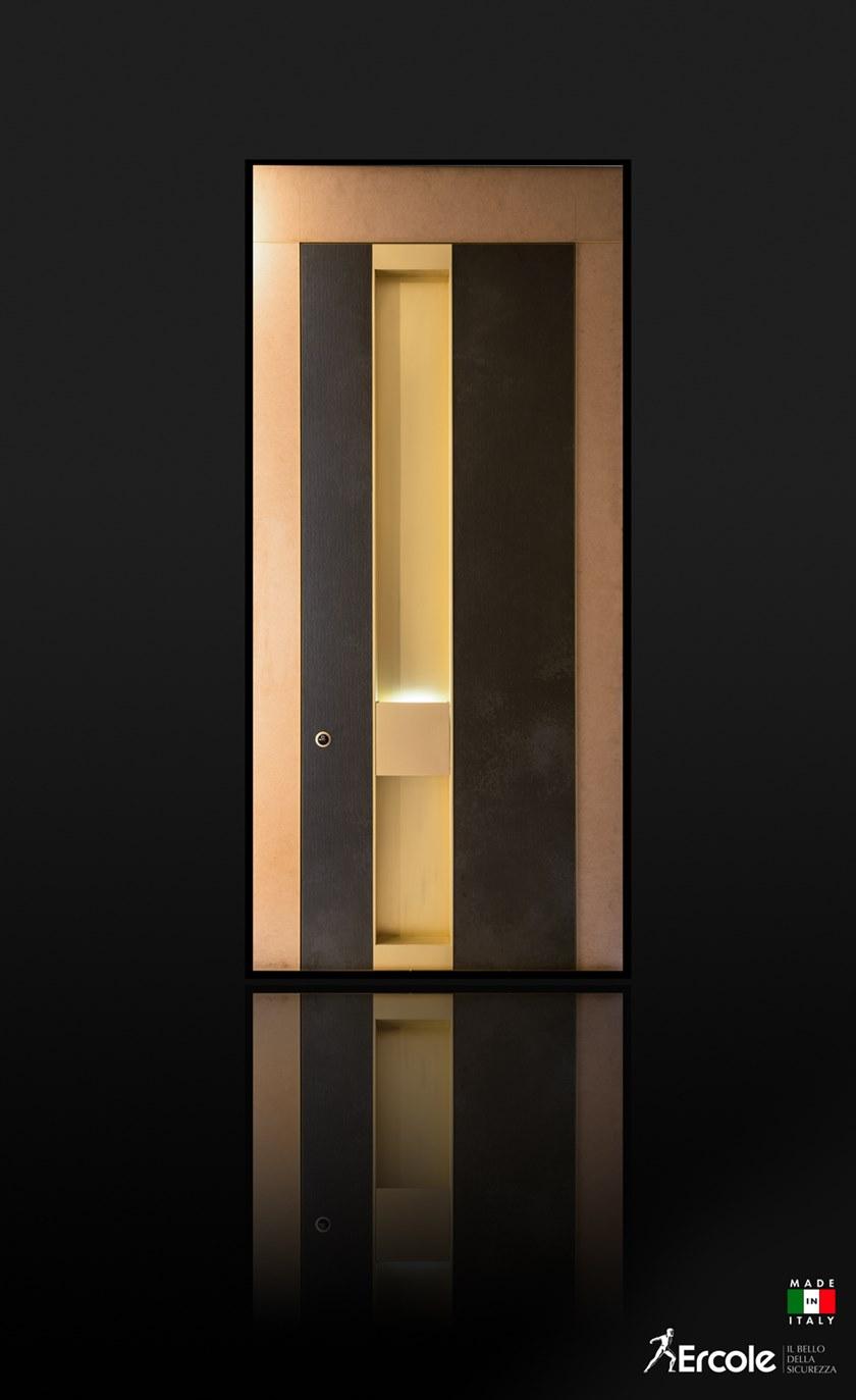 Ercole Бронированная поворотная дверь из керамогранита и латуни sun-id-1426281 - Вид №1