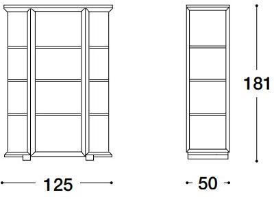 VOLPI Витрина из дерева и стекла со встроенной подсветкой Luigi volpi Lv-14005 - Вид №2