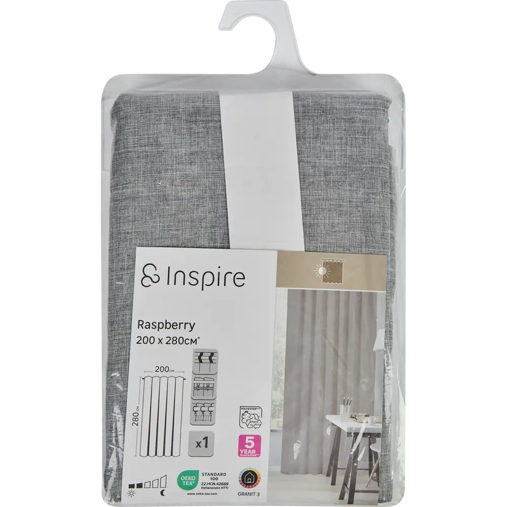 Штора Inspire Raspberry Granit 3 - элегантное затемнение с экосертификатом 86253830 STLM-1063478 - Вид №7