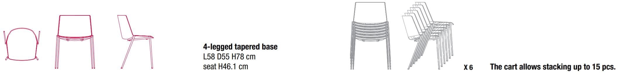 Кожаный стул MDF Italia Aïku ARCH-00097472 - Вид №7