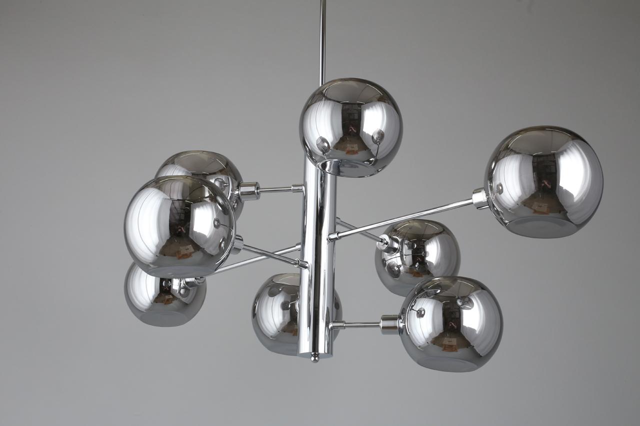 Подвесная люстра Omnilux Rilievo OML-93203-08 OMNILUX ДИЗАЙНЕРСКИЕ, RILIEVO 328704 Прозрачный;серый  - Вид №2