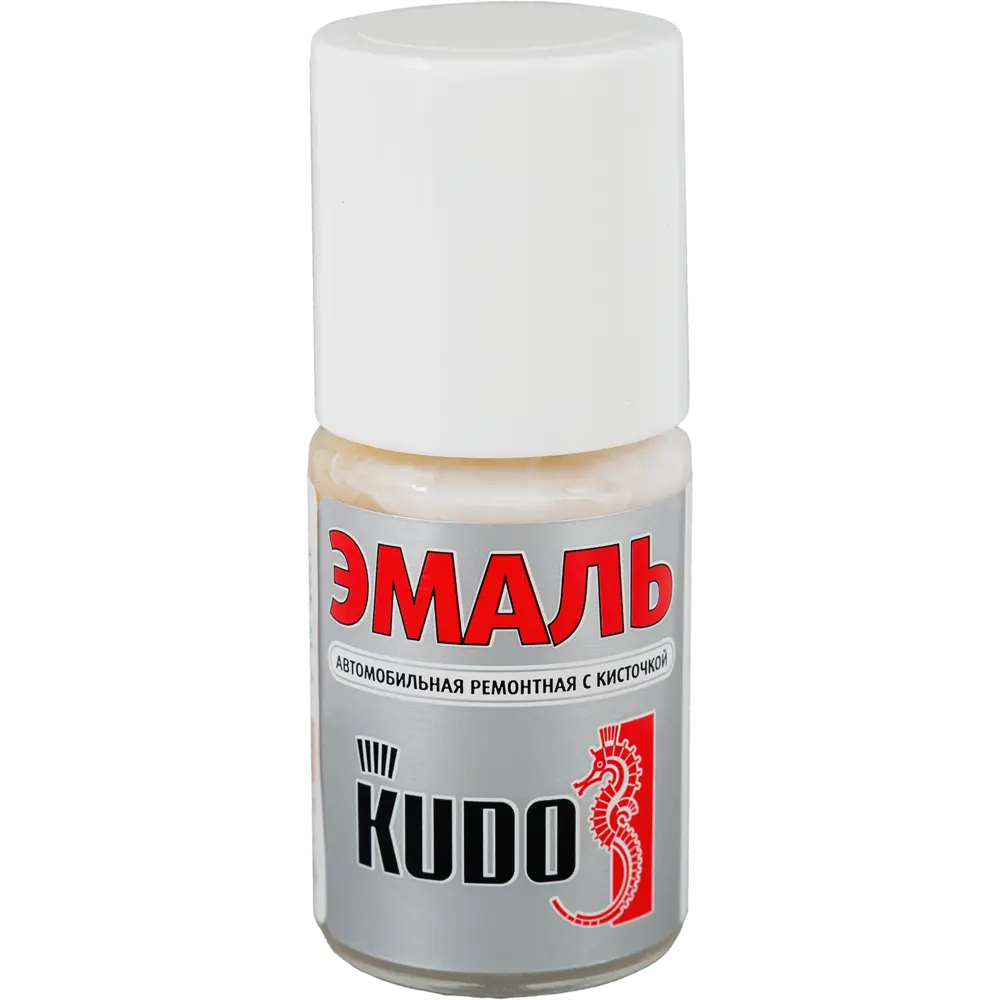 Эмаль автомобильная Kudo с кисточкой цвет белый 201 15Мл STLM-2097223